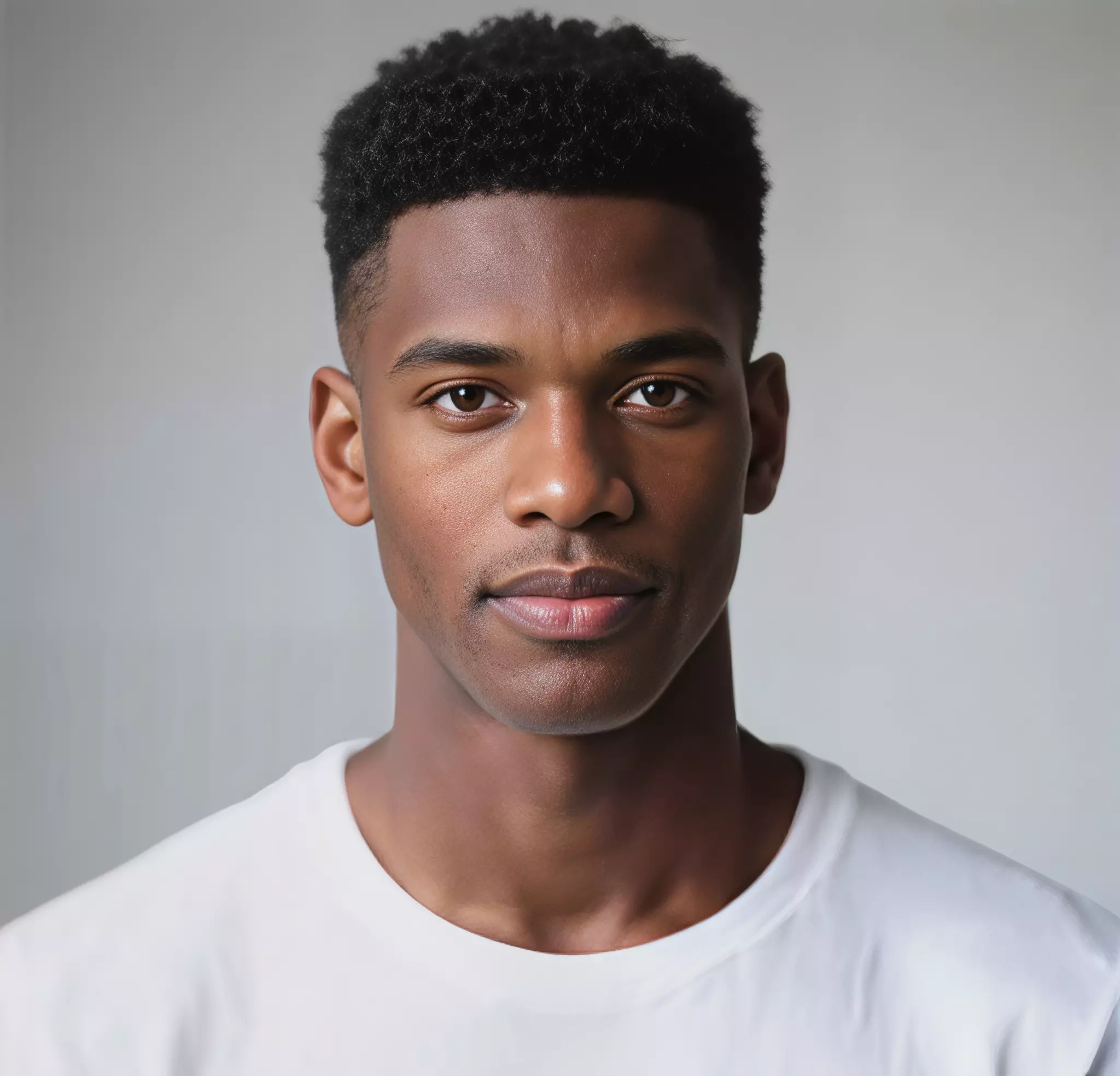 Clear portrait photo after AI face enhancement and sharpening